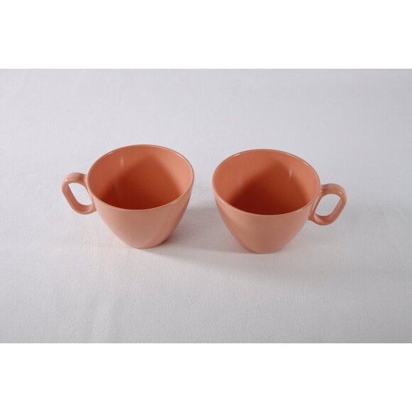 Vintage MELMAC Rainboware Melamine pink coffee cups (2) - Picture 2 of 5